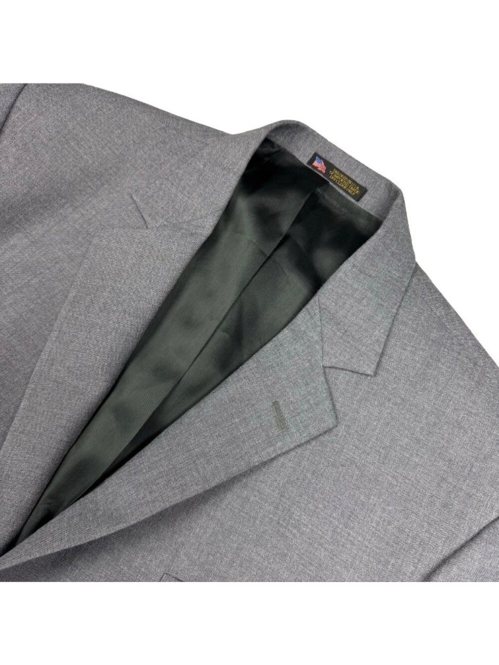 NEW Hardwick Men's Wool Blend Gold Button Blazer Gray • USA • 46R